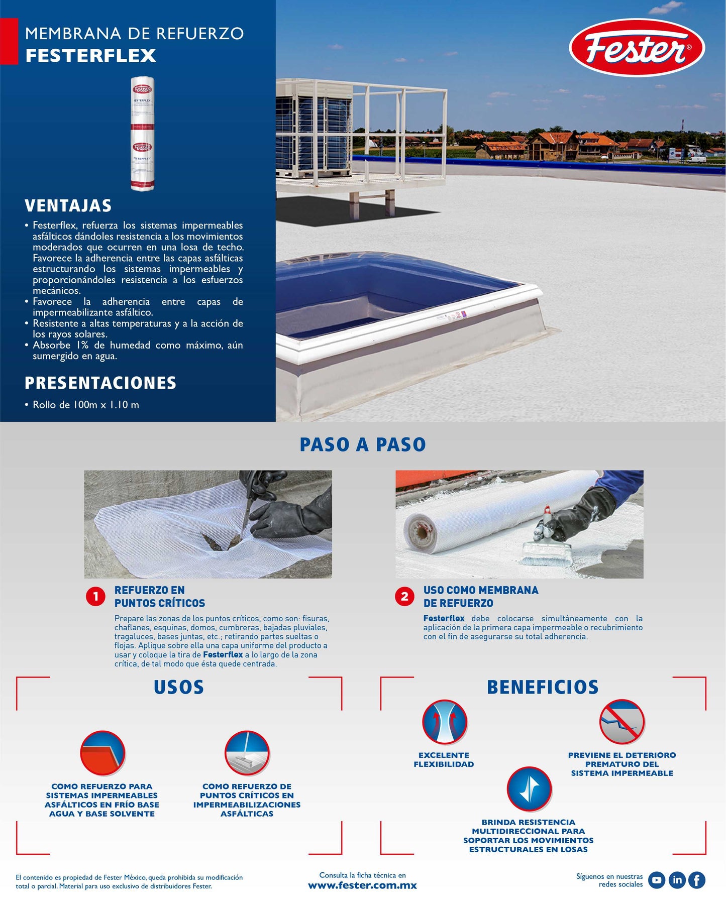 FESTERFLEX Rollo 1.1 x 100 m