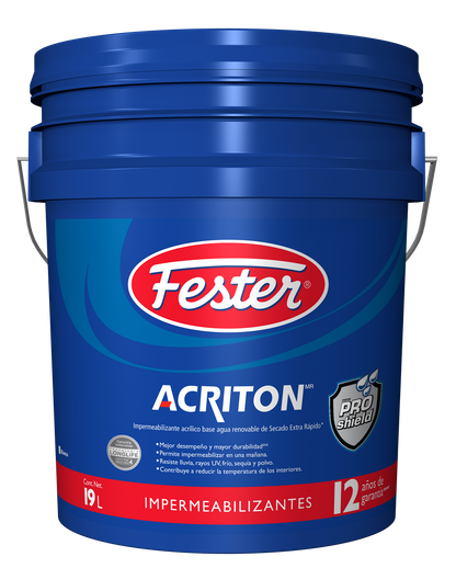 IMPERMEABILIZANTE 12 AÑOS BLANCO 19L FESTER ACRITON PROSHIELD MAX