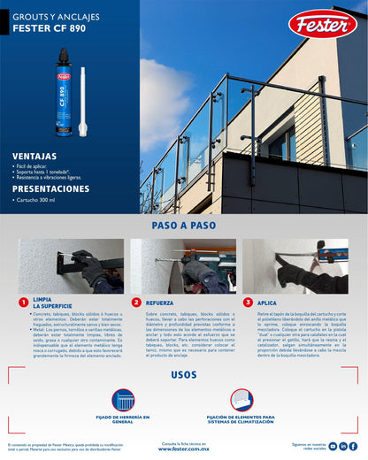 FESTER CF890 ANCLAJE QUêMICO 300 ml